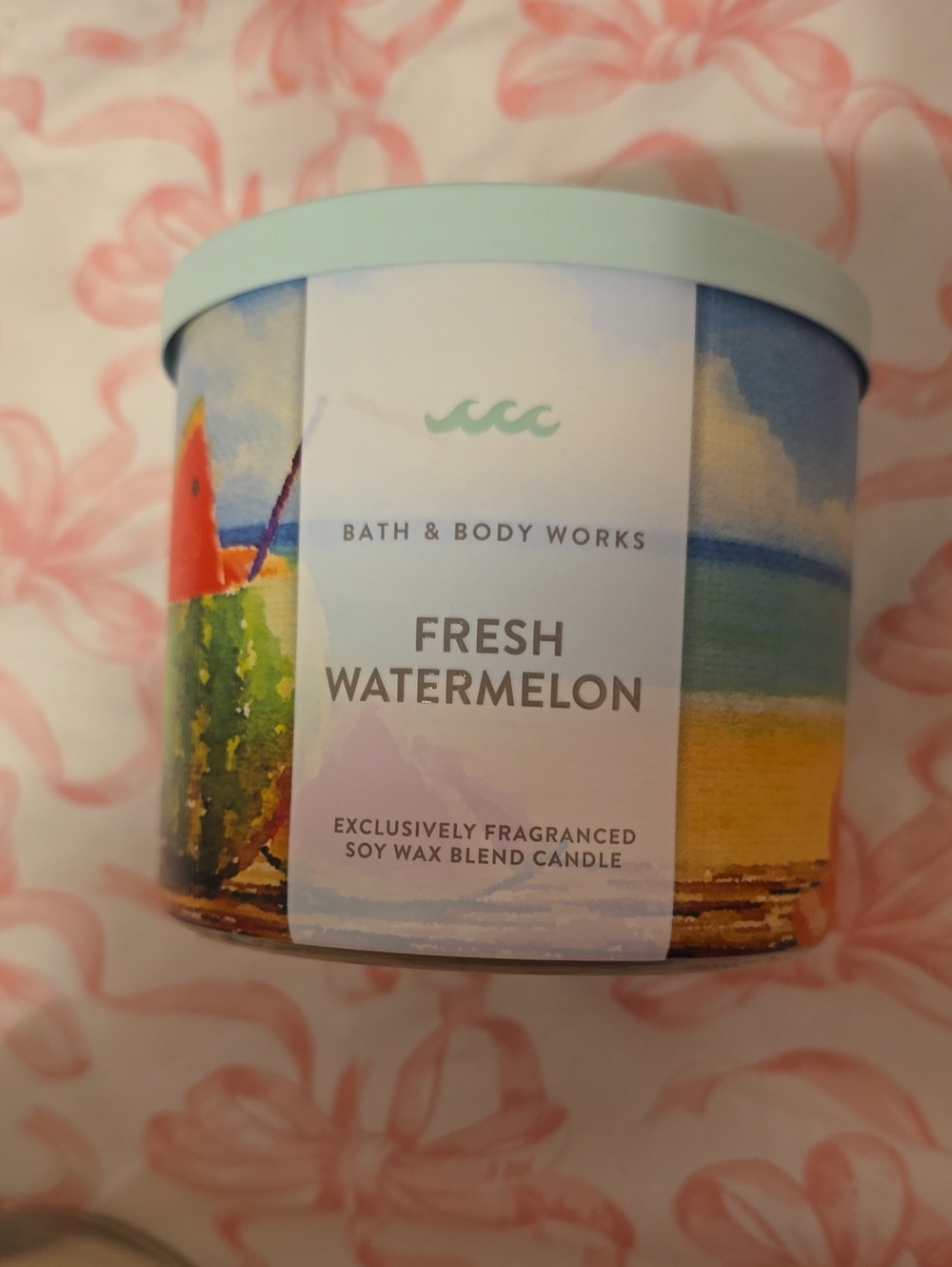 BNWT Bath And Body Works Fresh Watermelon 3 Wick Candle